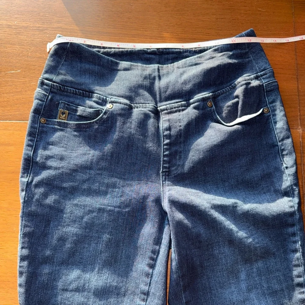 Belle by Kim Gravel Dark Blue Skinny Jeans - Picture 5 of 16